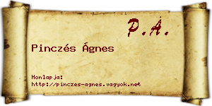 Pinczés Ágnes névjegykártya